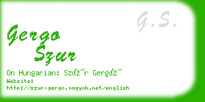 gergo szur business card